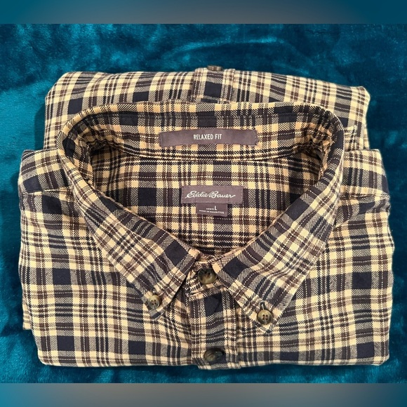 EDDIE BAUER relaxed fit Long sleeve men shirt/size L - Picture 5 of 8